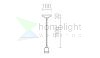 FABIO függesztő készlet fekete porcelán 230V LED E27 15W