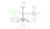TRIX függesztő készlet  króm 230V LED E27 3x15W