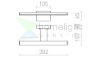 PALEA 300   króm 230V LED 4.4W IP44  3000K