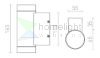 MIZZI II  ezüstszürke  230V LED GU10 2x8W IP54