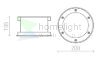 TERRA süllyesztett lámpa rozsdamentes acél 230V LED 20W 120° IP65 3000K