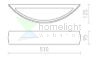 CRESCENT L fali lámpa  gipsz 230V LED E14 2x6W