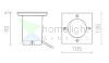 RIZZ SQ 105 rozsdamentes acél 230V LED 3W 96° IP65 3000K