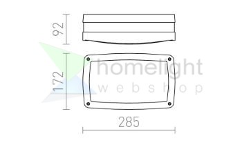 SONYA RC  ezüstszürke  230V LED E27 2x15W IP54