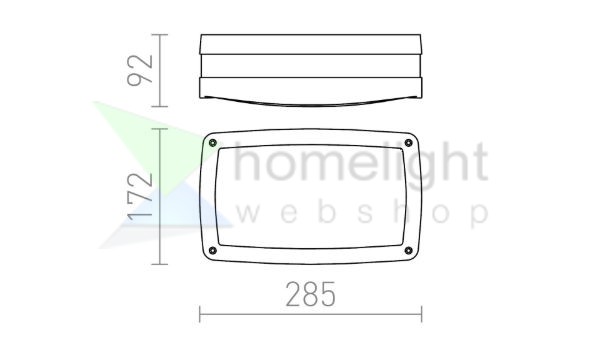SONYA RC  ezüstszürke  230V LED E27 2x15W IP54