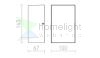 DIXIE 10x16 fali lámpa fekete 230V LED 2x5W 84° IP54 3000K