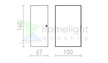 DIXIE 10x16 fali lámpa fehér 230V LED 2x5W 84° IP54 3000K
