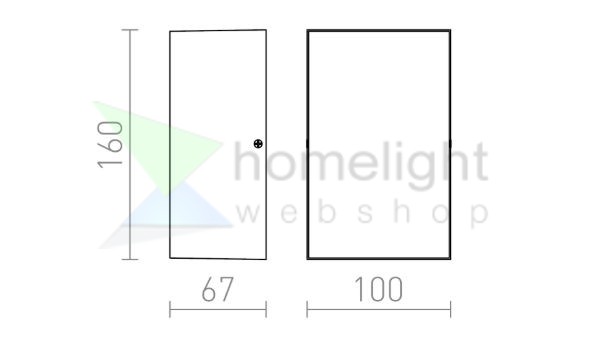 DIXIE 10x16 fali lámpa fehér 230V LED 2x5W 84° IP54 3000K