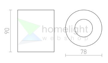 MAYO R rögzített mennyezeti lámpa szálcsiszolt alumínium 230V/700mA LED 9W 36° 2700K