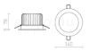 Kép MAYDAY B 14 süllyesztett lámpa fehér 230V/500mA LED 15W 2700K