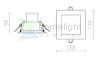 SEEYOU 11 négyszögű süllyesztett fehér  230V/350mA LED 10W  3000K