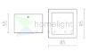 DEZA négyzetes  alumínium/szatén üveg 230V LED G9 5W IP54