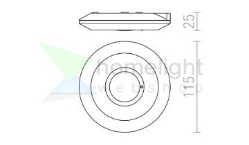 SENSOR mennyezeti lámpa 230V max. 2000W 360°