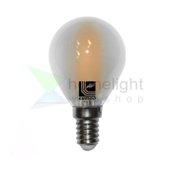 LED Filament Opál Mini G45 6W E14 Szabályozható Meleg fehér