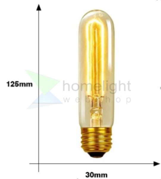 Edison T125 szénszálas dekor izzó 40W teljesítménnyel