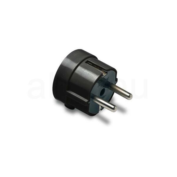 Földelt dugvilla fekete, 16A-250V