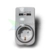 Technik Professional Elosztó Fali 1 utas Éjszakai Fénnyel + 2db USB