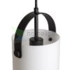 JULIETTA 16 függö lámpa opál üveg/fekete 230V E27 20W