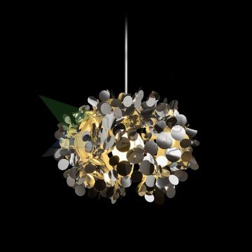 CONFETTI függö lámpa krómozott fólia 230V E27 28W
