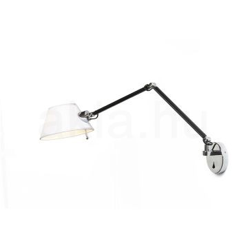 MONTANA fali lámpa fehér/fekete króm 230V E27 28W