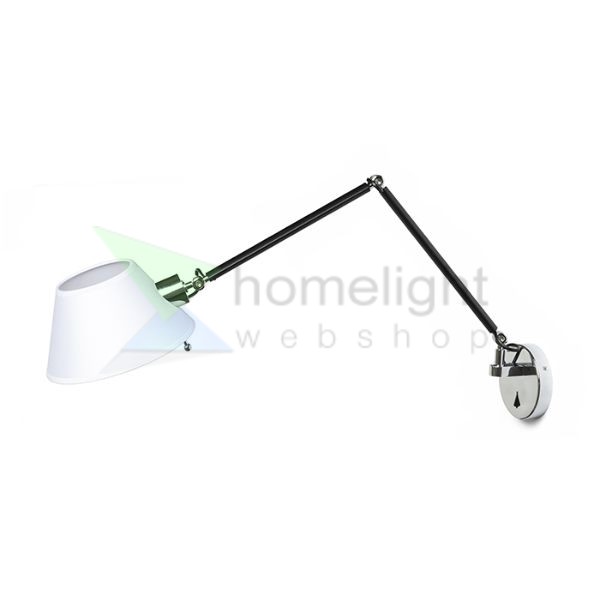 MONTANA fali lámpa fehér/fekete króm 230V E27 28W