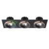 SHARM SQ III süllyesztett lámpa fekete/fekete réz 230V LED 3x10W 24°  3000K