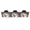 SHARM SQ III süllyesztett lámpa fekete réz/réz 230V LED 3x10W 24°  3000K