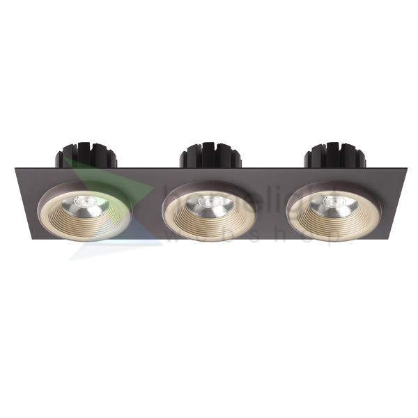 SHARM SQ III süllyesztett lámpa gyöngyházarany/barna  230V LED 3x10W 24°  3000K