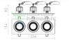 SHARM SQ III süllyesztett lámpa gyöngyházarany/barna  230V LED 3x10W 24°  3000K