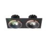 SHARM SQ II süllyesztett lámpa fekete/fekete réz 230V LED 2x10W 24°  3000K