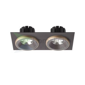 SHARM SQ II süllyesztett lámpa barna/gyöngyházarany  230V LED 2x10W 24°  3000K