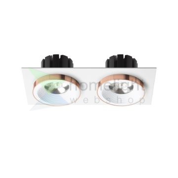 SHARM SQ II süllyesztett lámpa fehér réz 230V LED 2x10W 24°  3000K