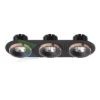 SHARM R III süllyesztett lámpa fekete/fekete réz 230V LED 3x10W 24°  3000K