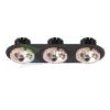 SHARM R III süllyesztett lámpa fekete réz/réz 230V LED 3x10W 24°  3000K