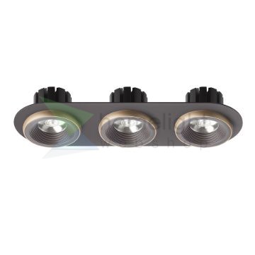 SHARM R III süllyesztett lámpa barna/gyöngyházarany  230V LED 3x10W 24°  3000K