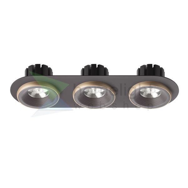 SHARM R III süllyesztett lámpa barna/gyöngyházarany  230V LED 3x10W 24°  3000K