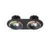 SHARM R II süllyesztett lámpa fekete/fekete réz 230V LED 2x10W 24°  3000K