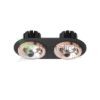 SHARM R II süllyesztett lámpa fekete réz/réz 230V LED 2x10W 24°  3000K