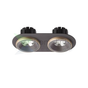 SHARM R II süllyesztett lámpa barna/gyöngyházarany  230V LED 2x10W 24°  3000K