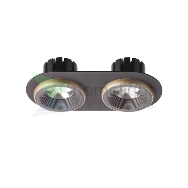SHARM R II süllyesztett lámpa barna/gyöngyházarany  230V LED 2x10W 24°  3000K