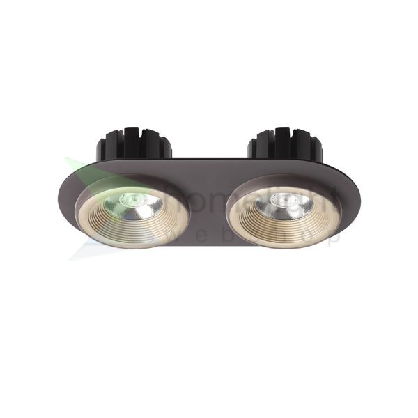 SHARM R II süllyesztett lámpa gyöngyházarany/barna  230V LED 2x10W 24°  3000K