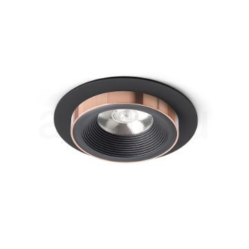 SHARM R I süllyesztett lámpa fekete/fekete réz 230V LED 10W 24°  3000K