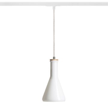 PULIRE CON egy áramkörös sínre  opál üveg/fa 230V E14 28W