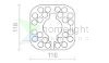LED MODUL SQ 10    230V LED 12W  3000K