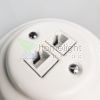 Fehér porcelán adatcsatlakozó aljzat – dupla RJ45