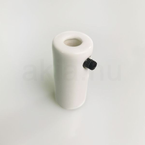 Porcelán Kábel vezető, mennyezeti, fehér - textil vezetékhez