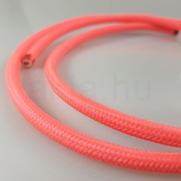 Textil kábel neon pink - 2x0,75