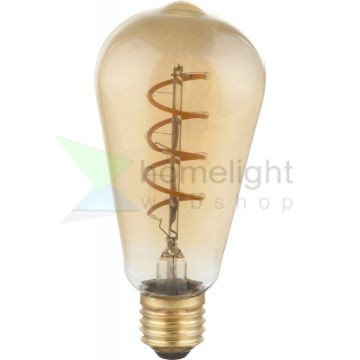 ST64 spirál LED dekor izzó - 4W - 2000K - Szabályozható