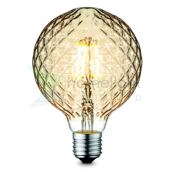 LED dekoratív borostyán színű üveg búrával - 4W - 2700K