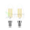 2 DB.LED Filament Canlde C35 7W E14 360° 2700K (806 lumen)